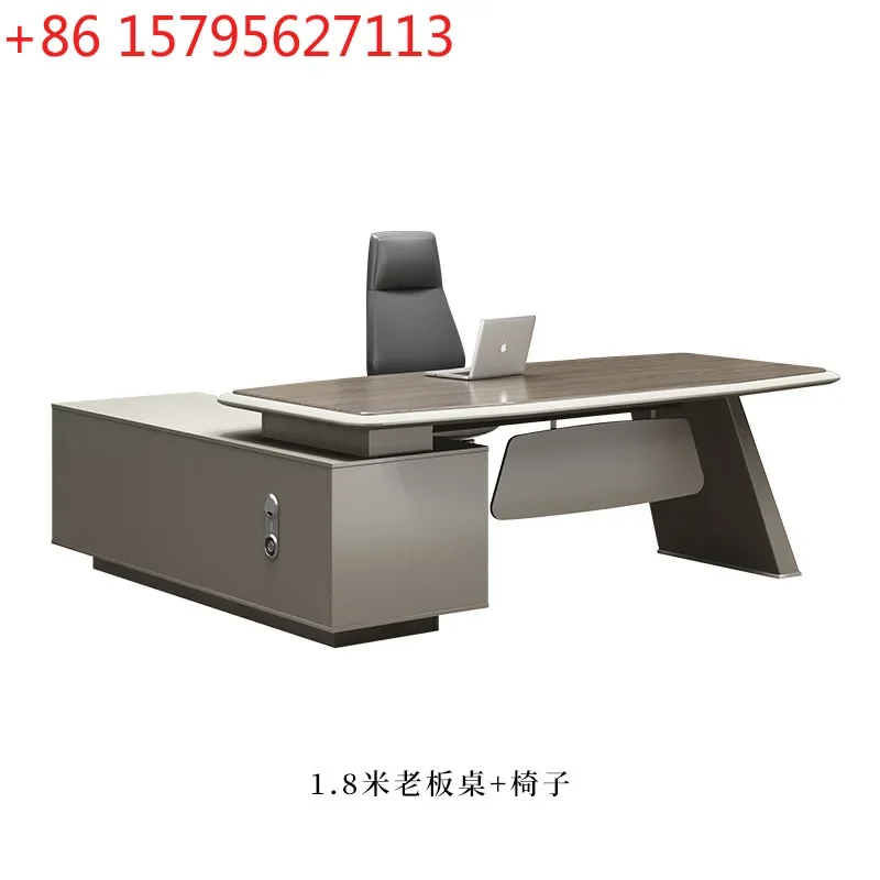 Simple and modern desk atmosphere manager table office table and chair combination
Simple and modern desk atmosphere manager table office table and chair combination