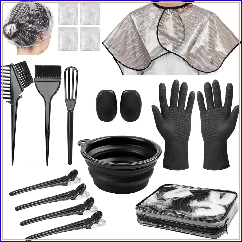 19 Pcs Professional Hair Bleach Kit with Dye Brush, Bowl, Clips, Applicator, Earmuffs for Home Hair Coloring
19 Pcs Professional Hair Bleach Kit with Dye Brush, Bowl, Clips, Applicator, Earmuffs for Home Hair Coloring