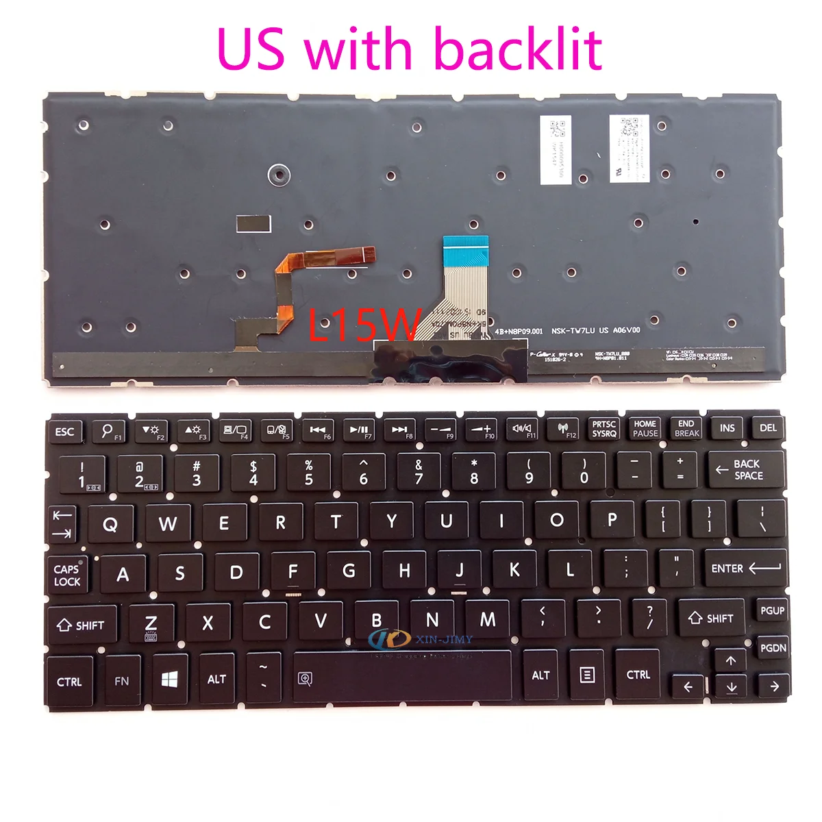Keyboard for Toshiba L15W P25W-C P25W-C2300-4K P25W-C2302 with backlit US layout
Keyboard for Toshiba L15W P25W-C P25W-C2300-4K P25W-C2302 with backlit US layout