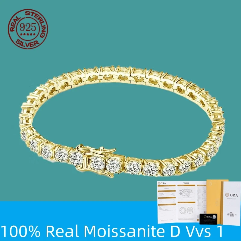 Factory Price D Color VVS1 Full Moissanite Tennis Bracelet Women Man Wedding S925 Silver Bracelet Hand Chain Anniversary Gift
Factory Price D Color VVS1 Full Moissanite Tennis Bracelet Women Man Wedding S925 Silver Bracelet Hand Chain Anniversary Gift