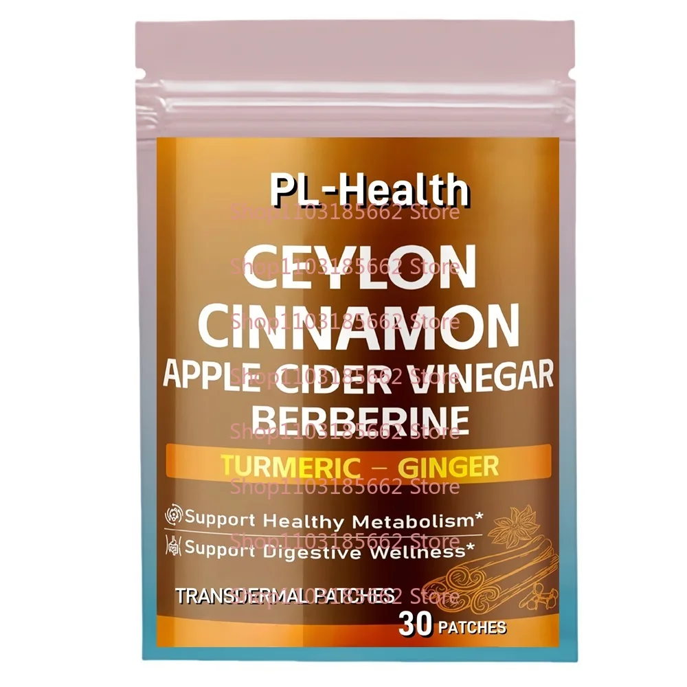 30 Patches Ceylon Cinnamon Transdermal Patches With Apple Cider Vinegar, Turmeric & Ginger – Support Metabolism & Digestion
30 Patches Ceylon Cinnamon Transdermal Patches With Apple Cider Vinegar, Turmeric & Ginger – Support Metabolism & Digestion