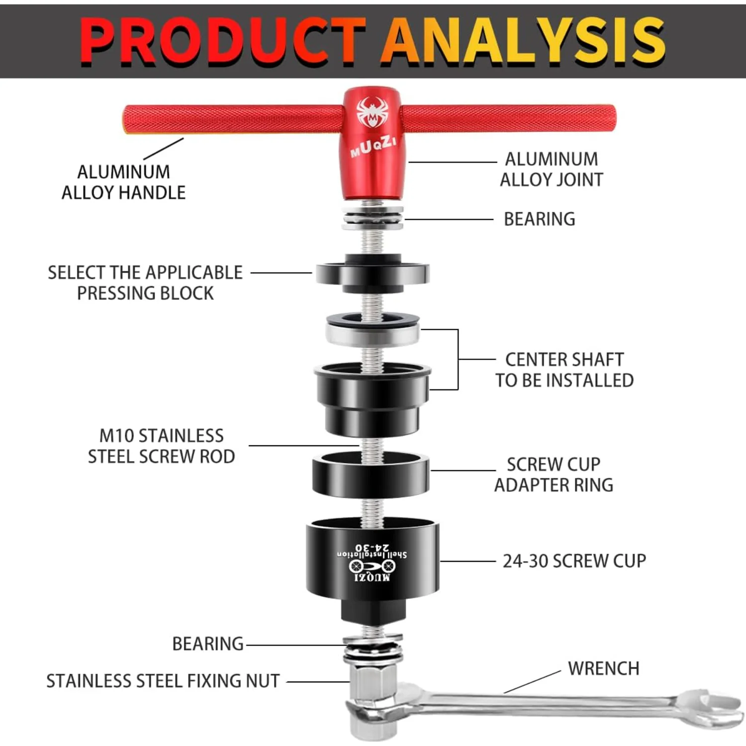 Bicycle Bottom Install and Removal Tool Mountain Road Bike BB86/BB30/BB91/BB92 Press Fit BB Remover Repair Tool
Bicycle Bottom Install and Removal Tool Mountain Road Bike BB86/BB30/BB91/BB92 Press Fit BB Remover Repair Tool