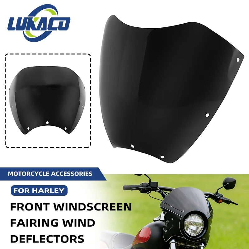 Motorcycle Black Windshield Wind Deflector Windscreen Fairing For Harley Cafe Racer Sporster Dyna Softail FXST FLST 2006-2017
Motorcycle Black Windshield Wind Deflector Windscreen Fairing For Harley Cafe Racer Sporster Dyna Softail FXST FLST 2006-2017