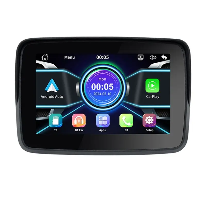 5-дюймовый цифровой мотоциклетный навигационный экран приборной панели, беспроводной Carplay, портативный для Android
5-дюймовый цифровой мотоциклетный навигационный экран приборной панели, беспроводной Carplay, портативный для Android