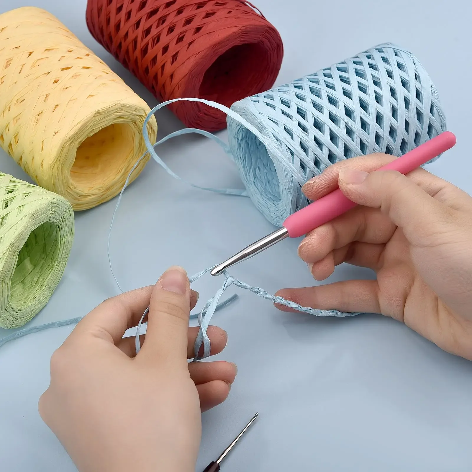 New100M Natural Raffia Straw Yarn For Knitting Crocheting Paper Threads Friendly Paper Yarn DIY Handmade Summer Sunhat Beach Bag
New100M Natural Raffia Straw Yarn For Knitting Crocheting Paper Threads Friendly Paper Yarn DIY Handmade Summer Sunhat Beach Bag