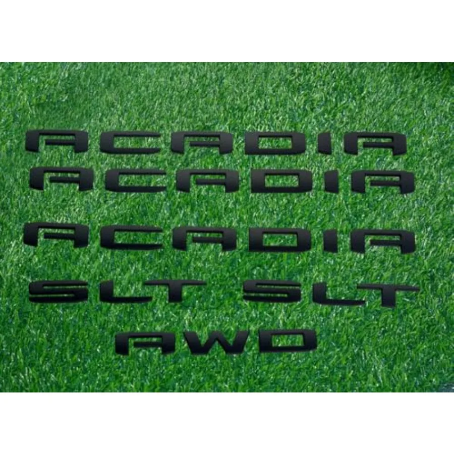 3D Letter Side Door Rear Tailgate Emblem Badge Nameplate Compatible for 2020-2023 Acadia SLT AWD Set of 5Pcs Matte Black
3D Letter Side Door Rear Tailgate Emblem Badge Nameplate Compatible for 2020-2023 Acadia SLT AWD Set of 5Pcs Matte Black