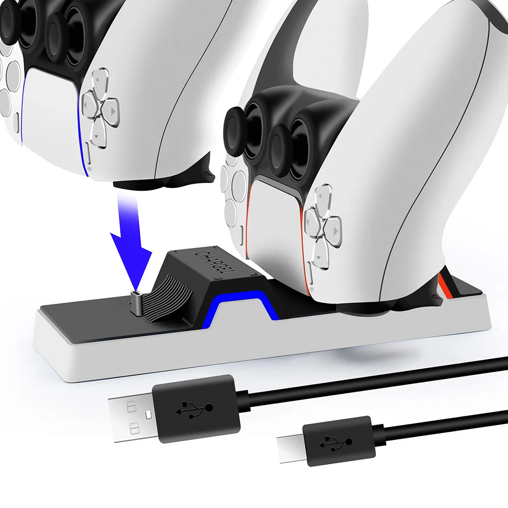 Dual Fast Charger for PS5 Wireless Controller USB 3.1 Type-C Charging Cradle Dock Station for Sony PlayStation5 Joystick Gamepad
Dual Fast Charger for PS5 Wireless Controller USB 3.1 Type-C Charging Cradle Dock Station for Sony PlayStation5 Joystick Gamepad