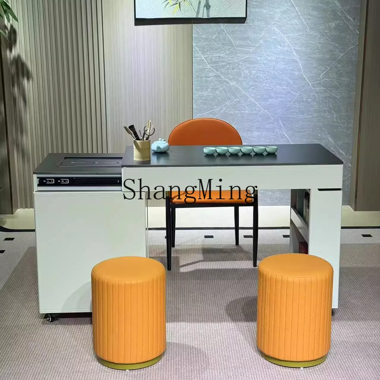 CL Rotating Telescopic Mobile Balcony Tea Table Kettle Integrated Side Cabinet Chair Set Rock Board Household Small Tea Table
CL Rotating Telescopic Mobile Balcony Tea Table Kettle Integrated Side Cabinet Chair Set Rock Board Household Small Tea Table