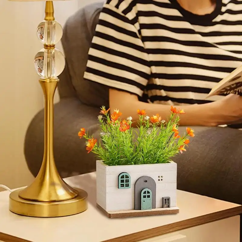 Potted Plants Artificial Decor Artificial House-Style Flowerpot Greenery Tabletop Decor Farmhouse Desk Centerpiece For Coffee
Potted Plants Artificial Decor Artificial House-Style Flowerpot Greenery Tabletop Decor Farmhouse Desk Centerpiece For Coffee