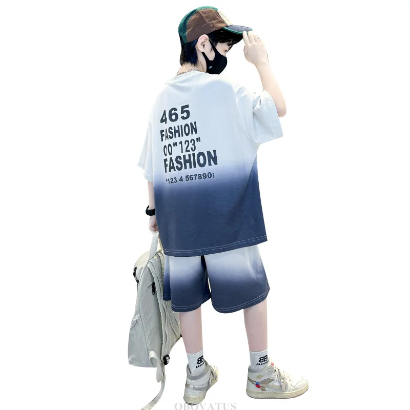 Boys Two Piece Summer Set Clothes Outfits Short Sleeved T-shirt Shorts Cotton Suit Teenager Costumes Tracksuits for Kids Child
Boys Two Piece Summer Set Clothes Outfits Short Sleeved T-shirt Shorts Cotton Suit Teenager Costumes Tracksuits for Kids Child