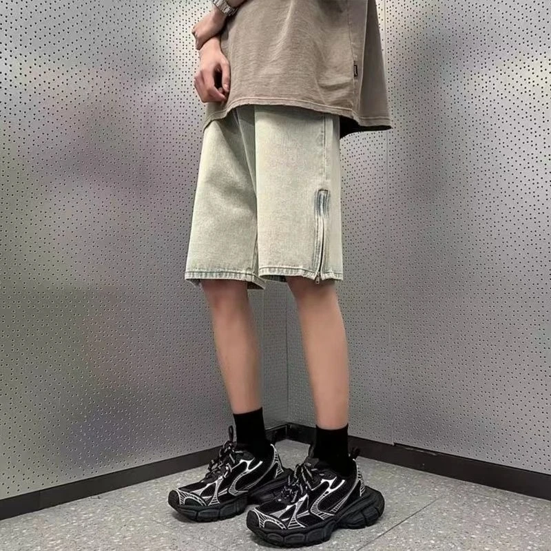 Men's Vintage Denim Shorts Summer Heavyweight Loose Fit Hong Kong Style Streetwear High Waist 5 Inch Casual Jean Shorts
Men's Vintage Denim Shorts Summer Heavyweight Loose Fit Hong Kong Style Streetwear High Waist 5 Inch Casual Jean Shorts