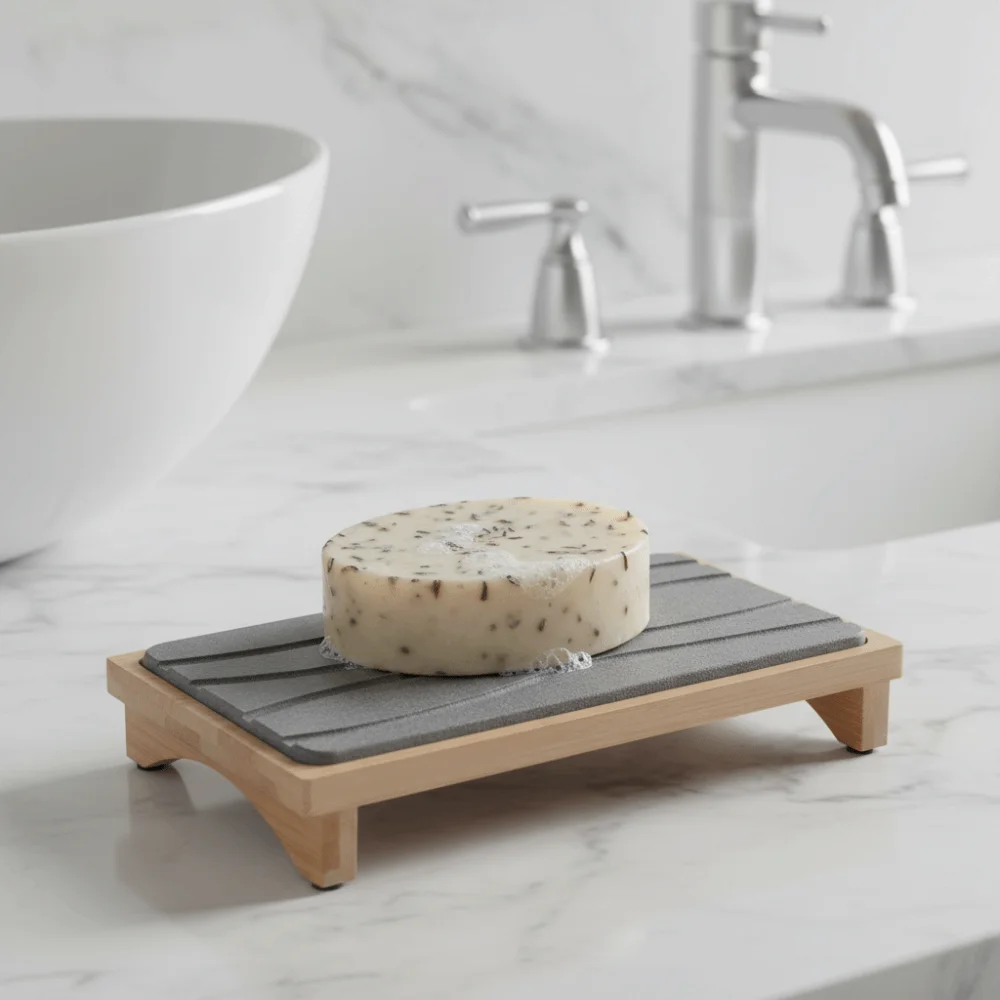 Diatomaceous Earth Water Absorbing Stone Tray Bamboo Rack Non Slip Base Kitchen Sink Counter Tray Molds Resistant Quick Drying
Diatomaceous Earth Water Absorbing Stone Tray Bamboo Rack Non Slip Base Kitchen Sink Counter Tray Molds Resistant Quick Drying