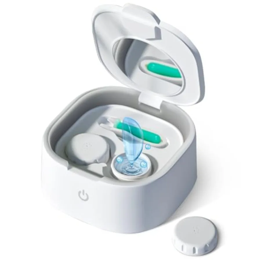 Contact Lens Cleaner, Ultrasonic Rigid Contact Lens Cleaner with USB Charger for OK Lenses, RGP, Colored and Soft Lenses White
Contact Lens Cleaner, Ultrasonic Rigid Contact Lens Cleaner with USB Charger for OK Lenses, RGP, Colored and Soft Lenses White