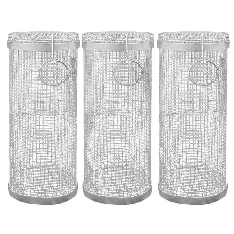 3Pcs Cylindrical Barbecue Basket Outdoor BBQ Suppiles Non Stick Kitchen Accessory For Kitchen/BBQ
3Pcs Cylindrical Barbecue Basket Outdoor BBQ Suppiles Non Stick Kitchen Accessory For Kitchen/BBQ