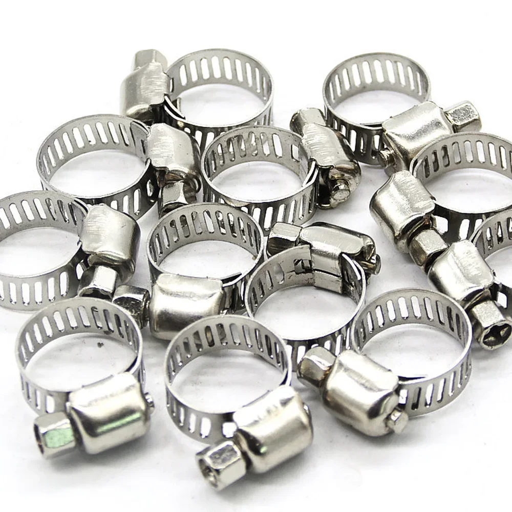 10Pcs Adjustable 10 to 16mm Stainless Steel Adjustable Drive Hose Clamp Fuel Line Worm Size Clip Hoop Hose Clamp Silver Hot Sale
10Pcs Adjustable 10 to 16mm Stainless Steel Adjustable Drive Hose Clamp Fuel Line Worm Size Clip Hoop Hose Clamp Silver Hot Sale