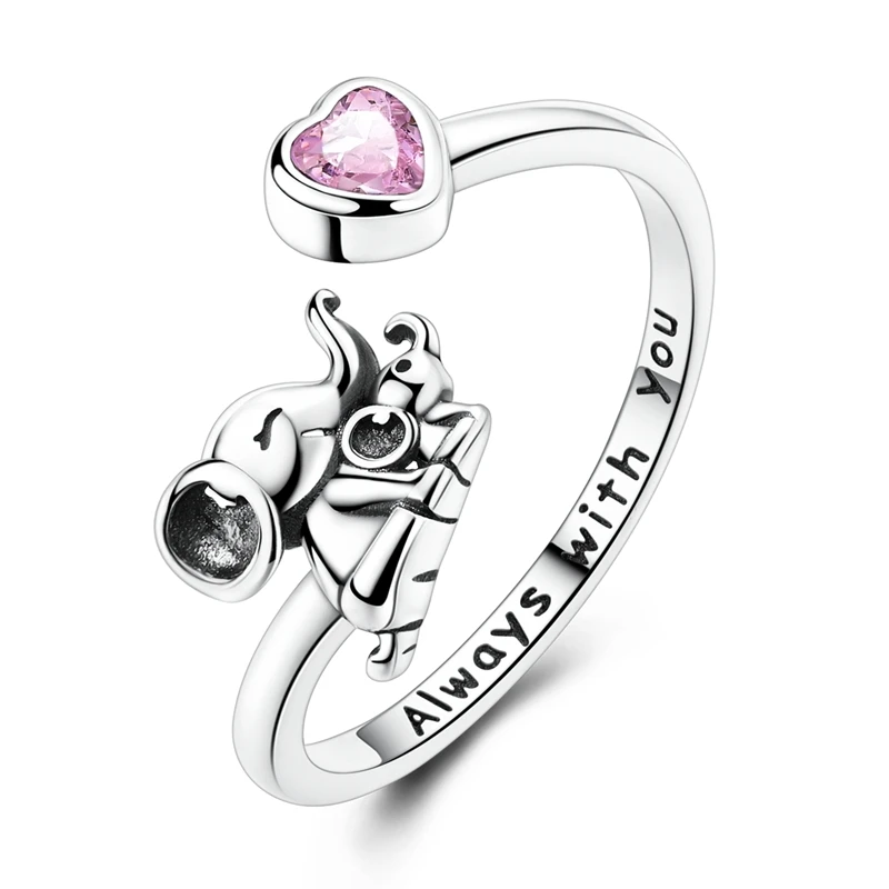 925 Sterling Silver Elephant Parent Child Mouth Ring Fine Creative Fashion Ring DIY Women Exquisite Engagement Jewelry Gifts
925 Sterling Silver Elephant Parent Child Mouth Ring Fine Creative Fashion Ring DIY Women Exquisite Engagement Jewelry Gifts