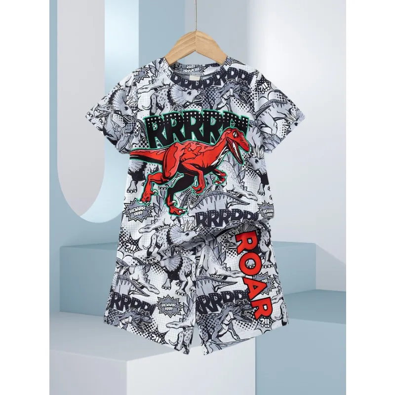 Children's Clothing Suit for Boy Short Sleeve Girl Shorts 3D Cartoon Dinosaurs Print Kids Summer Clothes Boy set Children's Set
Children's Clothing Suit for Boy Short Sleeve Girl Shorts 3D Cartoon Dinosaurs Print Kids Summer Clothes Boy set Children's Set