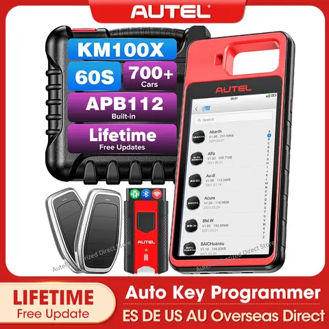 Autel MaxiIM KM100X Auto Key Programmer KM100 Key Fob Programming Tool 60s Key Generation IMMO Key Learning Free Update PK IM508