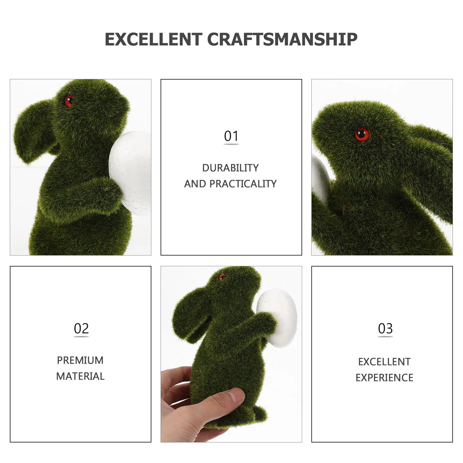 Realistic Simulation Rabbit Statue Small Animal Garden Decor Festive Holiday Gift Ideal Easter Adornment for and Home
Realistic Simulation Rabbit Statue Small Animal Garden Decor Festive Holiday Gift Ideal Easter Adornment for and Home