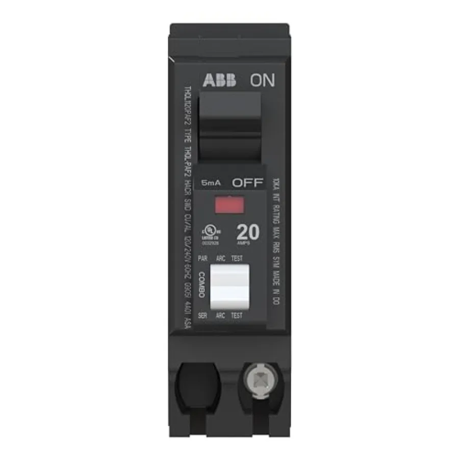 Q-Line® THQL1120PAF2 Arc Fault Circuit Breaker • 20 Amp Single-Pole Breaker • AFCI Protection • 120/240 VAC • 10 kAIC Interrupt
Q-Line® THQL1120PAF2 Arc Fault Circuit Breaker • 20 Amp Single-Pole Breaker • AFCI Protection • 120/240 VAC • 10 kAIC Interrupt
