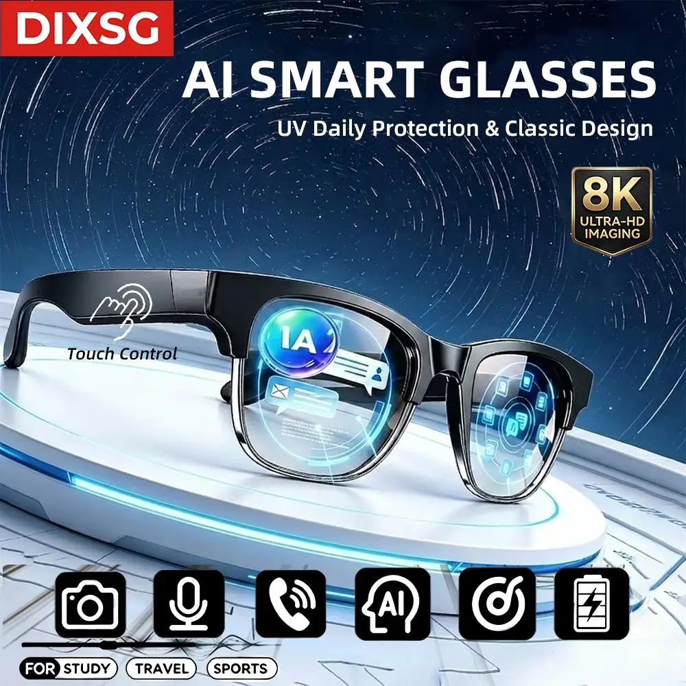 AI Smart Glasses Remote Control Touch Photo Camera AI Chat Logging Translator Music Play Wireless Bluetooth Eyewear Sunglasses
AI Smart Glasses Remote Control Touch Photo Camera AI Chat Logging Translator Music Play Wireless Bluetooth Eyewear Sunglasses