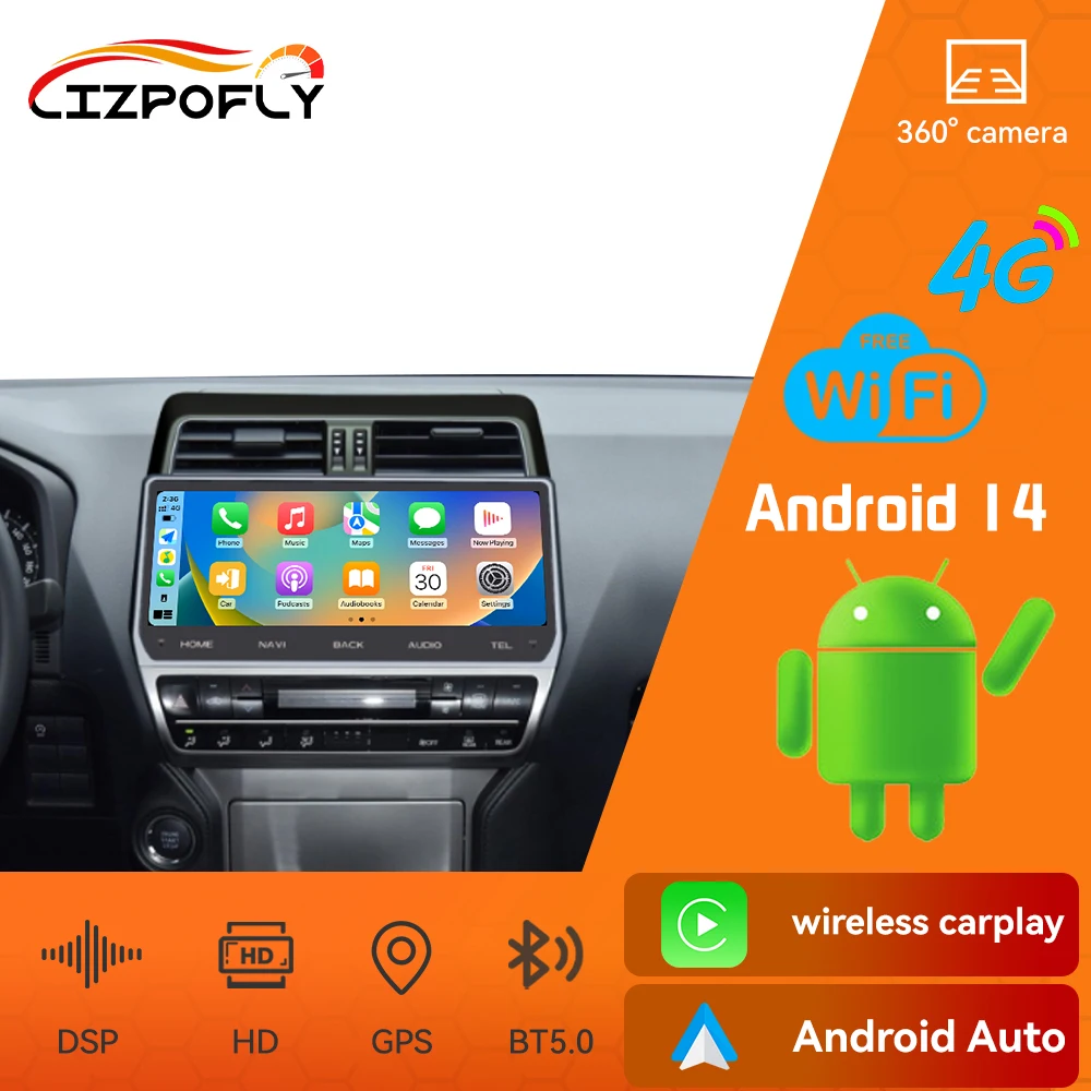 12.3 Inch Car Radio For Toyota Land Cruiser Prado 2018 Carplay Android GPS Navigation Autoradio DSP Multimedia Video Player WIFI
12.3 Inch Car Radio For Toyota Land Cruiser Prado 2018 Carplay Android GPS Navigation Autoradio DSP Multimedia Video Player WIFI