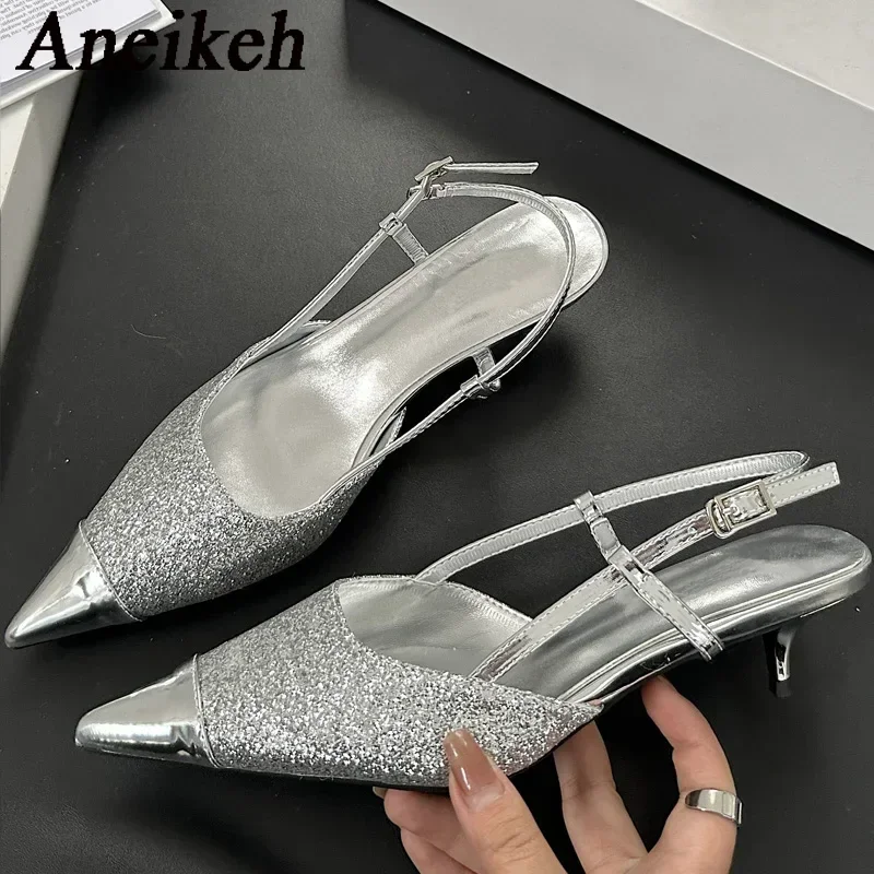 Aneikeh, женские туфли-лодочки на низком каблуке с острым блеском, туфли-лодочки с пряжкой и ремешком, сексуальные шлепанцы с открытой пяткой, банкетная женская обувь zapatos de
Aneikeh, женские туфли-лодочки на низком каблуке с острым блеском, туфли-лодочки с пряжкой и ремешком, сексуальные шлепанцы с открытой пяткой, банкетная женская обувь zapatos de