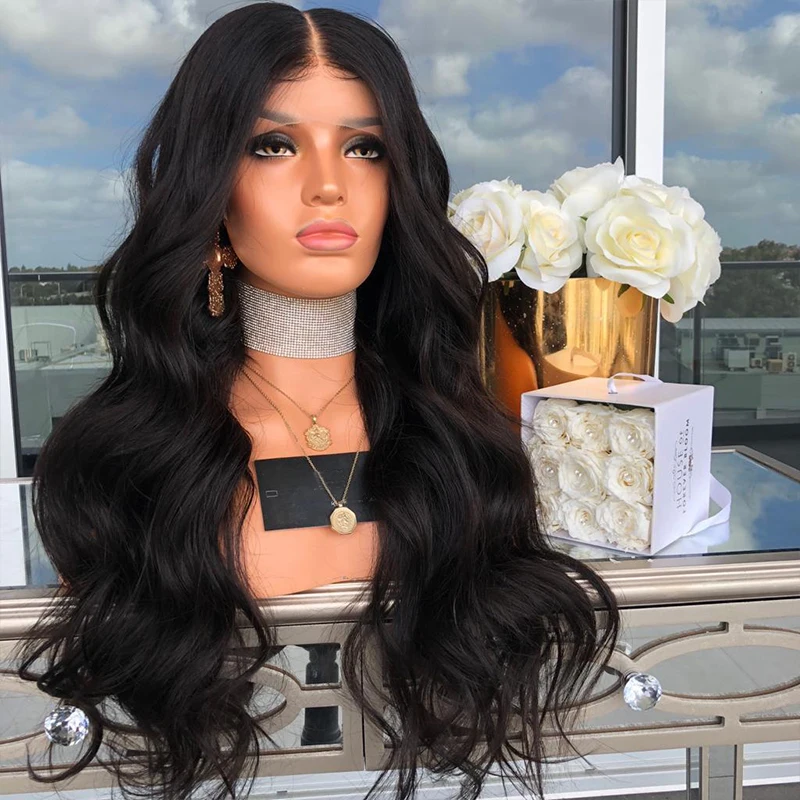 Fashiomag Long Wavy Black Lace Front Heat Resistant Fiber Wigs Women Soft Natural Daily Party Use
Fashiomag Long Wavy Black Lace Front Heat Resistant Fiber Wigs Women Soft Natural Daily Party Use