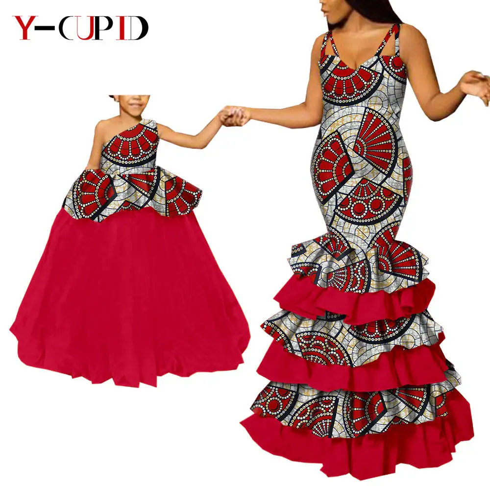 African Dresses for Women Family Clothes Mother Matching Daughter Clothing Yarn Gown Vestido Bazin Riche Wedding Outfits A19F006
African Dresses for Women Family Clothes Mother Matching Daughter Clothing Yarn Gown Vestido Bazin Riche Wedding Outfits A19F006