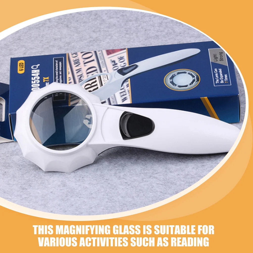 6 LED Handheld Magnifying Glass Portable Reading Magnifier Lighted Tool for Detailed Observation Repair Seniors
6 LED Handheld Magnifying Glass Portable Reading Magnifier Lighted Tool for Detailed Observation Repair Seniors