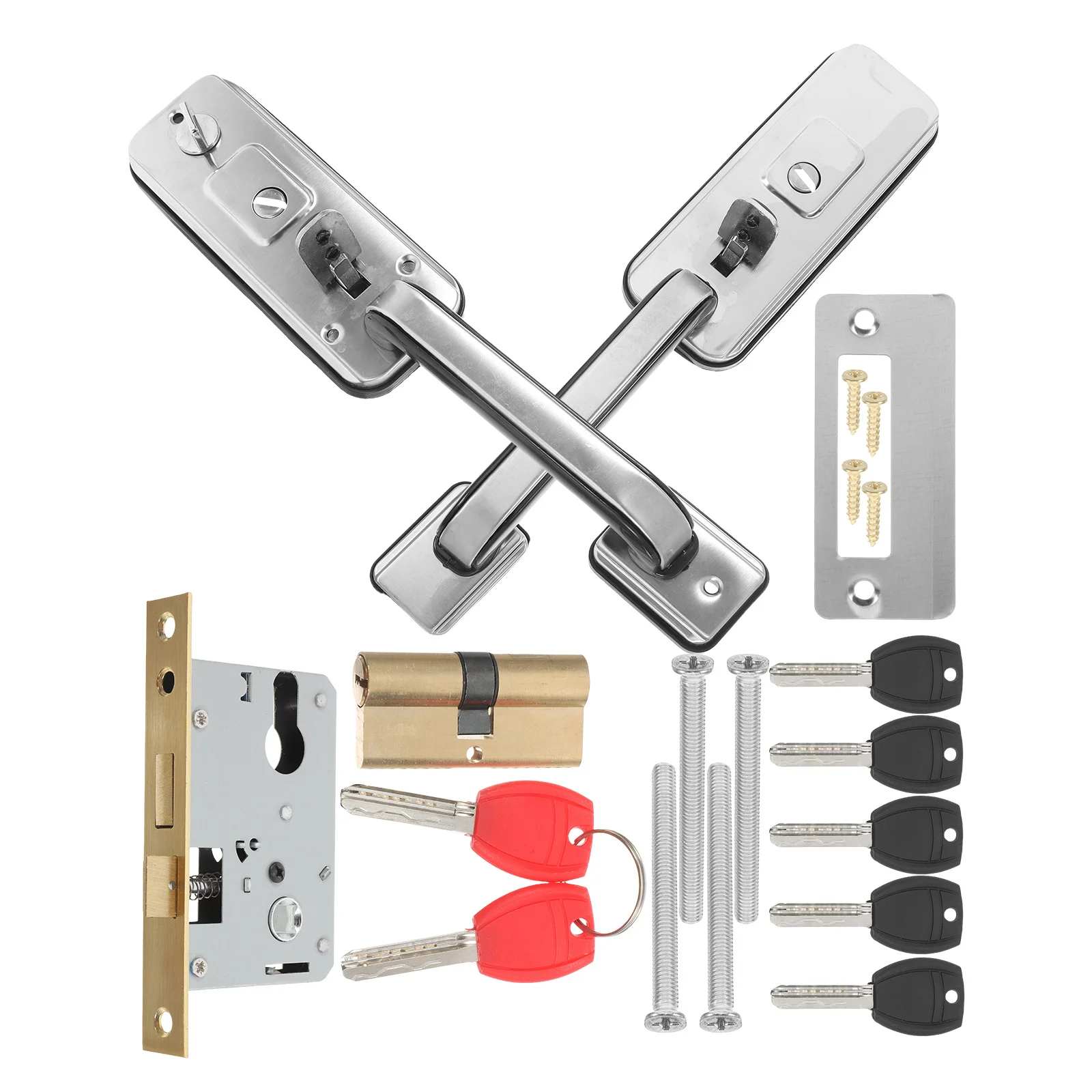 1Set Anti Theft Door Handle Front Door Lock Heavy Duty Stainless Steel Security Lock for Home Store Entry Exterior
1Set Anti Theft Door Handle Front Door Lock Heavy Duty Stainless Steel Security Lock for Home Store Entry Exterior