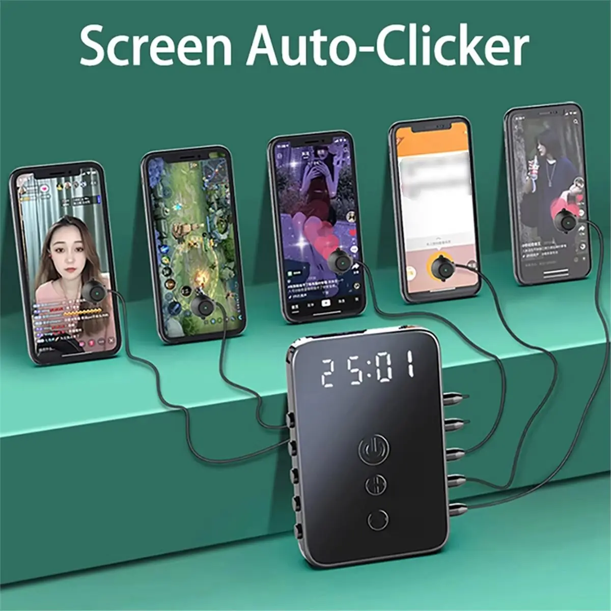 Digital Essentials SmartPhone Screen Auto Clicker Continuous Automatic Click Device Physical Touch Screen for Live Streaming APP
Digital Essentials SmartPhone Screen Auto Clicker Continuous Automatic Click Device Physical Touch Screen for Live Streaming APP