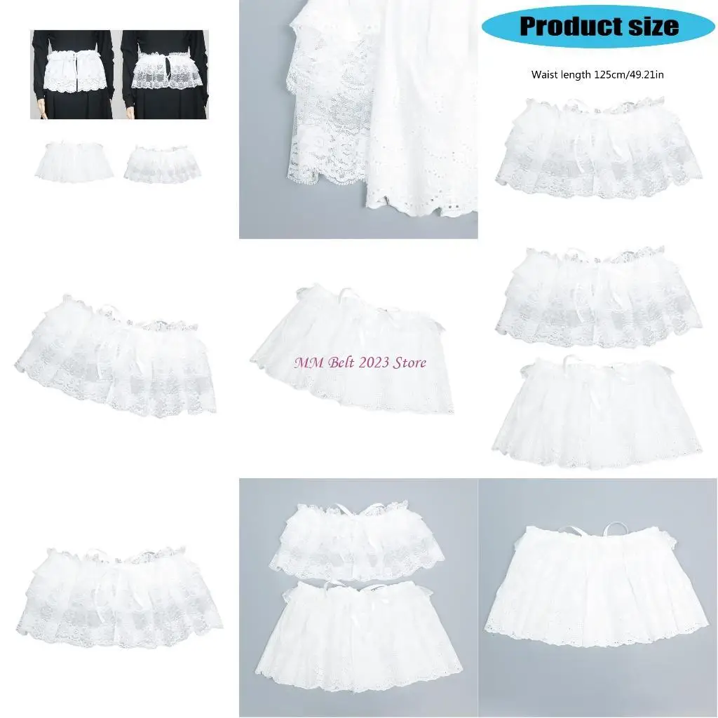 49ME Lace Waist Cover Skirt Women's Tie up Wrap Skirt Corset Belt for Dress Accessory 
49ME Lace Waist Cover Skirt Women's Tie up Wrap Skirt Corset Belt for Dress Accessory