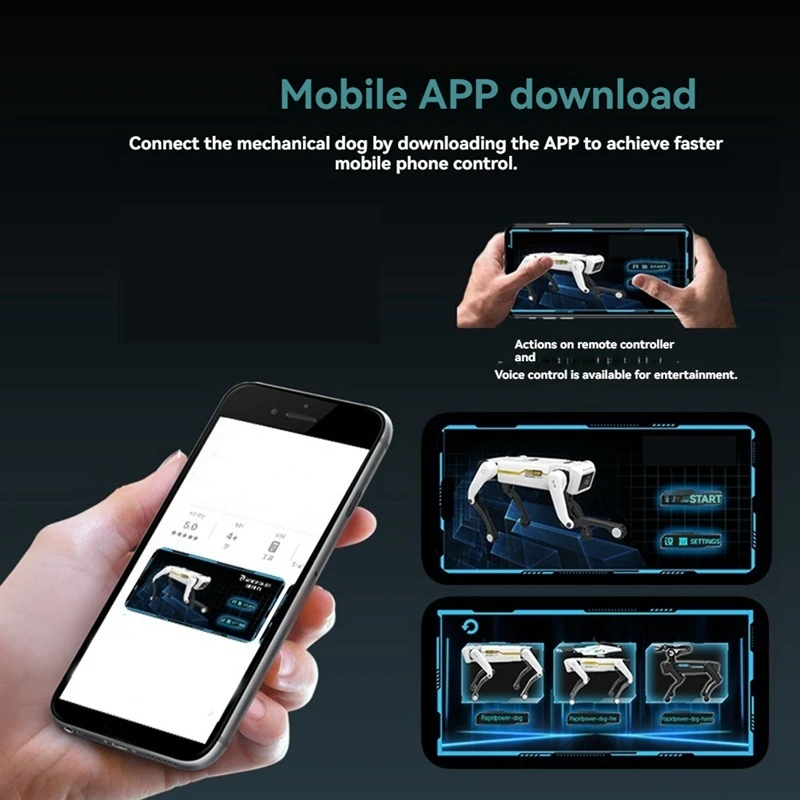 Intelligent Machine Dog Voice Dialogue AI Robot Phone Remote Control Programming Singing Dancing Machine Dog Kids Toys-ABFB