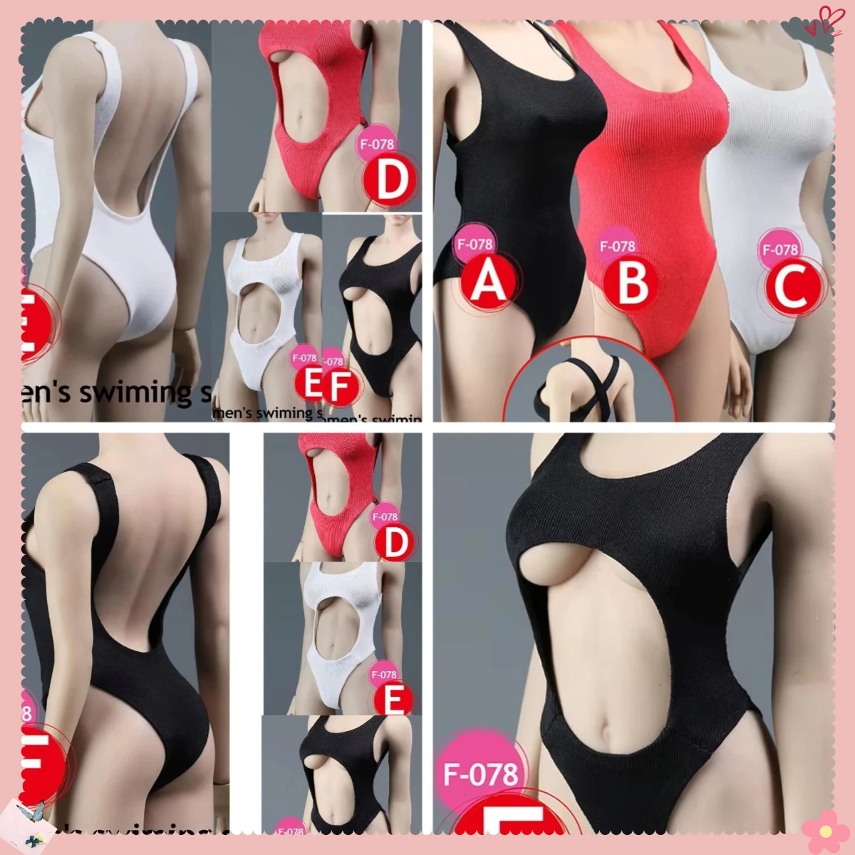 F-078 1/6 Scale Women Swimsuit Sexy Biniki Jumpsuit Underwear Set Lingerie Clothes Model for 12" Action Figure Doll Accessory
F-078 1/6 Scale Women Swimsuit Sexy Biniki Jumpsuit Underwear Set Lingerie Clothes Model for 12" Action Figure Doll Accessory