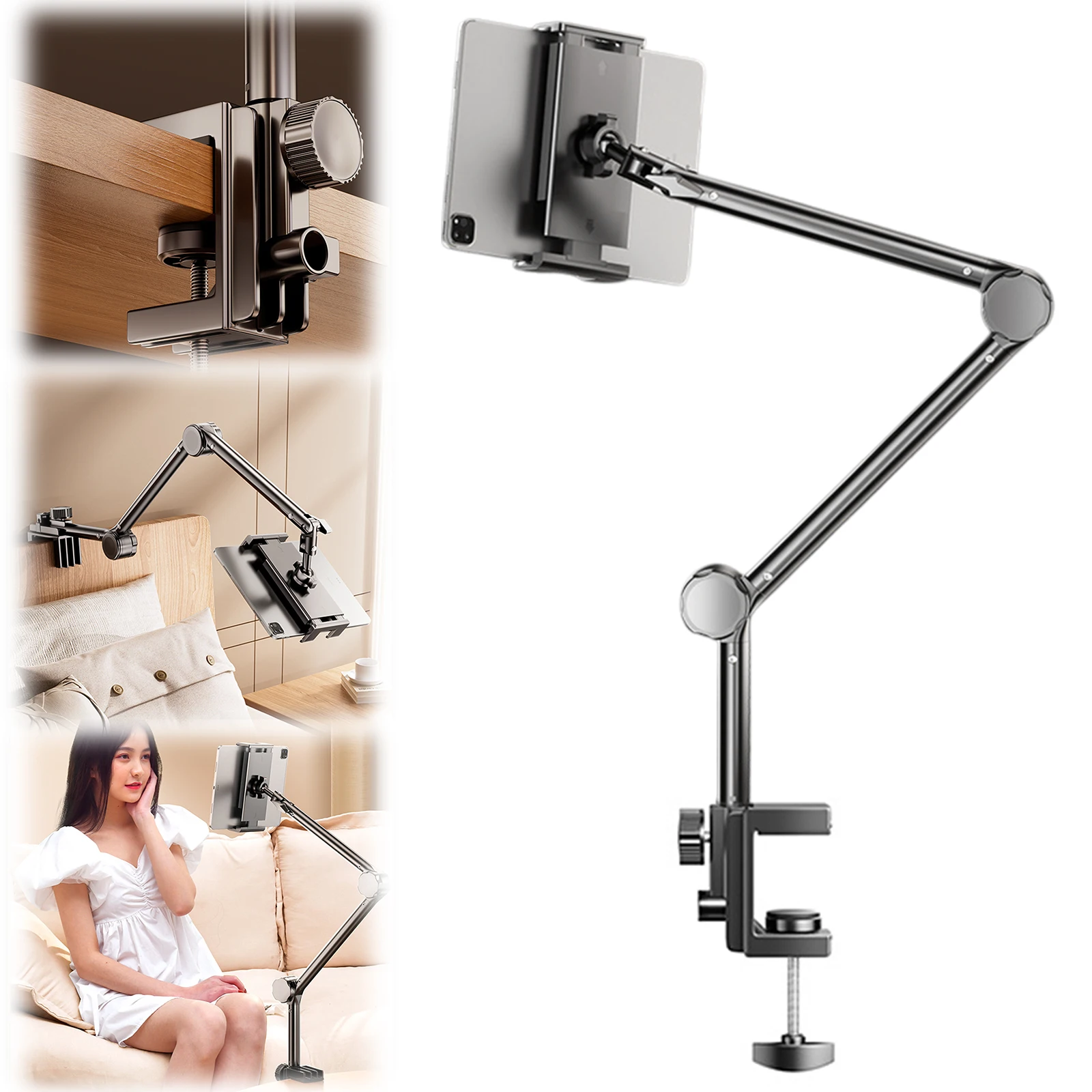 Portable Monitor Holder with Clamp Universal 360 Degree Adjustable Folding Multi-Angle Adjustable Stand for Live Broadcast
Portable Monitor Holder with Clamp Universal 360 Degree Adjustable Folding Multi-Angle Adjustable Stand for Live Broadcast