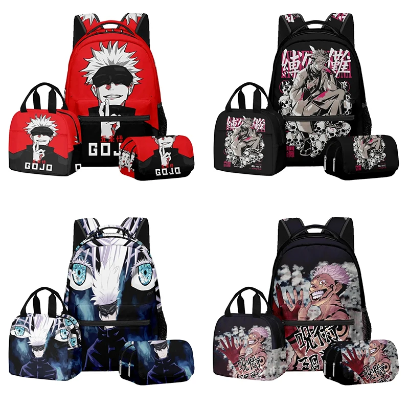 Jujutsu Kaisen Anime Peripheral Gojo School Backpack Lunch Bag Pencil Case 3-Piece Set Student Backpack Laptop Canvas Bags Gift
Jujutsu Kaisen Anime Peripheral Gojo School Backpack Lunch Bag Pencil Case 3-Piece Set Student Backpack Laptop Canvas Bags Gift