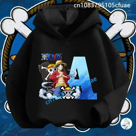 One Pieces Letter A-Z Hoodie Cartoon Luffy Sweatshirt Suit Teen Black Hooded Autumn Girls Clothing Anime Kids Clothes Boys Tops
One Pieces Letter A-Z Hoodie Cartoon Luffy Sweatshirt Suit Teen Black Hooded Autumn Girls Clothing Anime Kids Clothes Boys Tops
