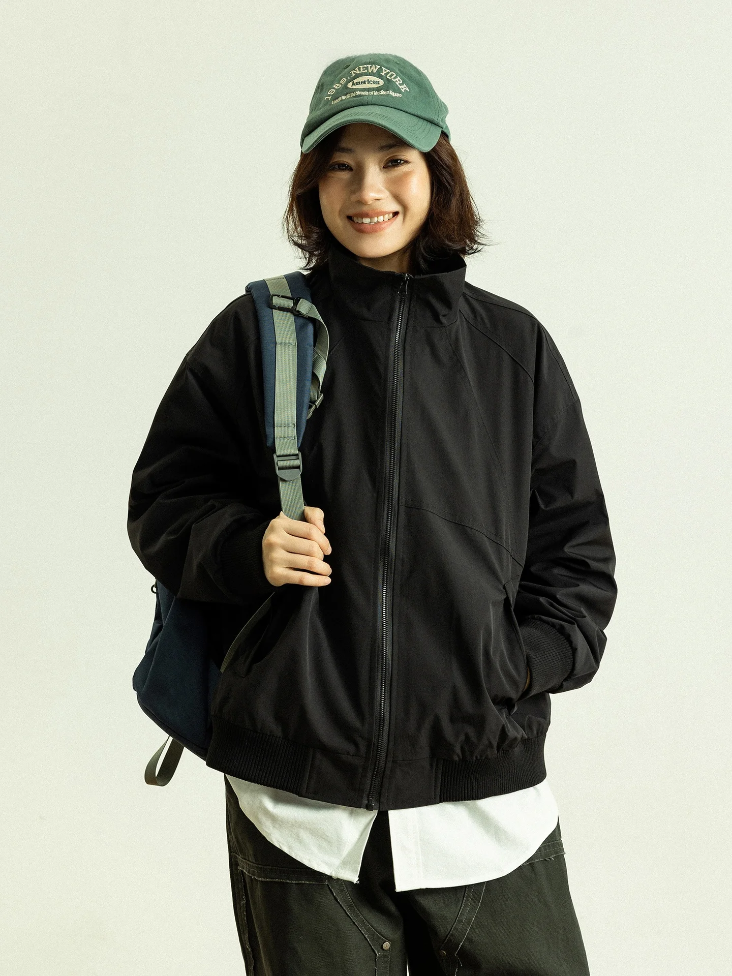 GoodNorth Bla ort Loose Casual Sle Jaet Stand Collar Zipper Closure Polyester Fabric ex Spring Autumn Wear
GoodNorth Bla ort Loose Casual Sle Jaet Stand Collar Zipper Closure Polyester Fabric ex Spring Autumn Wear