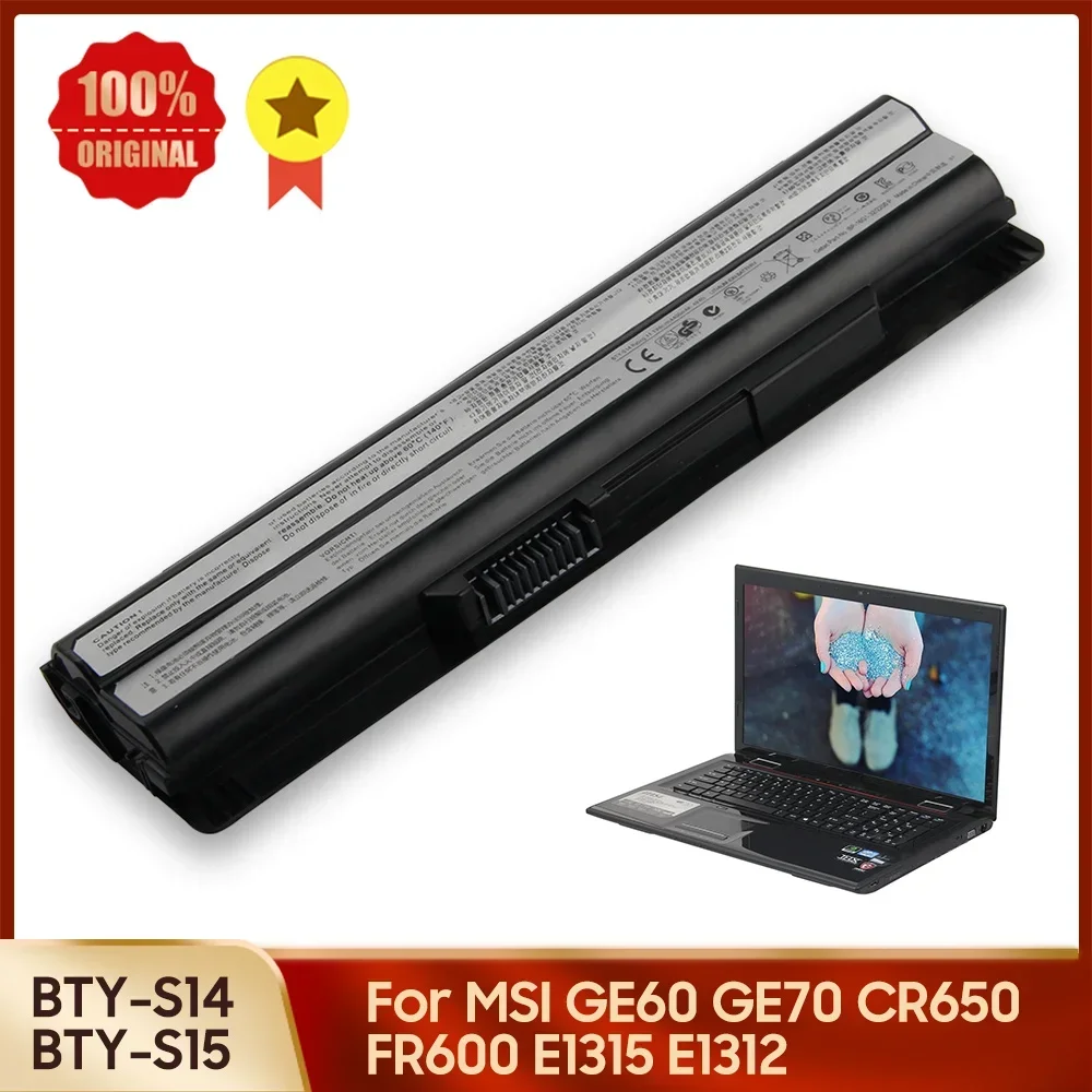 Replacement Battery BTY-S14 BTY-S15 For MSI GE60 GE70 CR650 FR600 E1315 E1312 FR700 FX700 FX603 Quality Batteries With Tools
Replacement Battery BTY-S14 BTY-S15 For MSI GE60 GE70 CR650 FR600 E1315 E1312 FR700 FX700 FX603 Quality Batteries With Tools