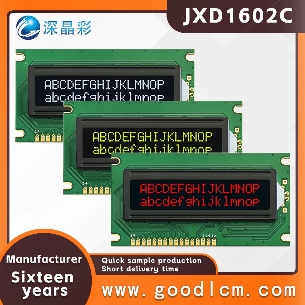 Industrial High quality with backlight lcd 16 * 2 dot matrix LCD screen JXD1602C Digital Character Screen LCM display module
Industrial High quality with backlight lcd 16 * 2 dot matrix LCD screen JXD1602C Digital Character Screen LCM display module