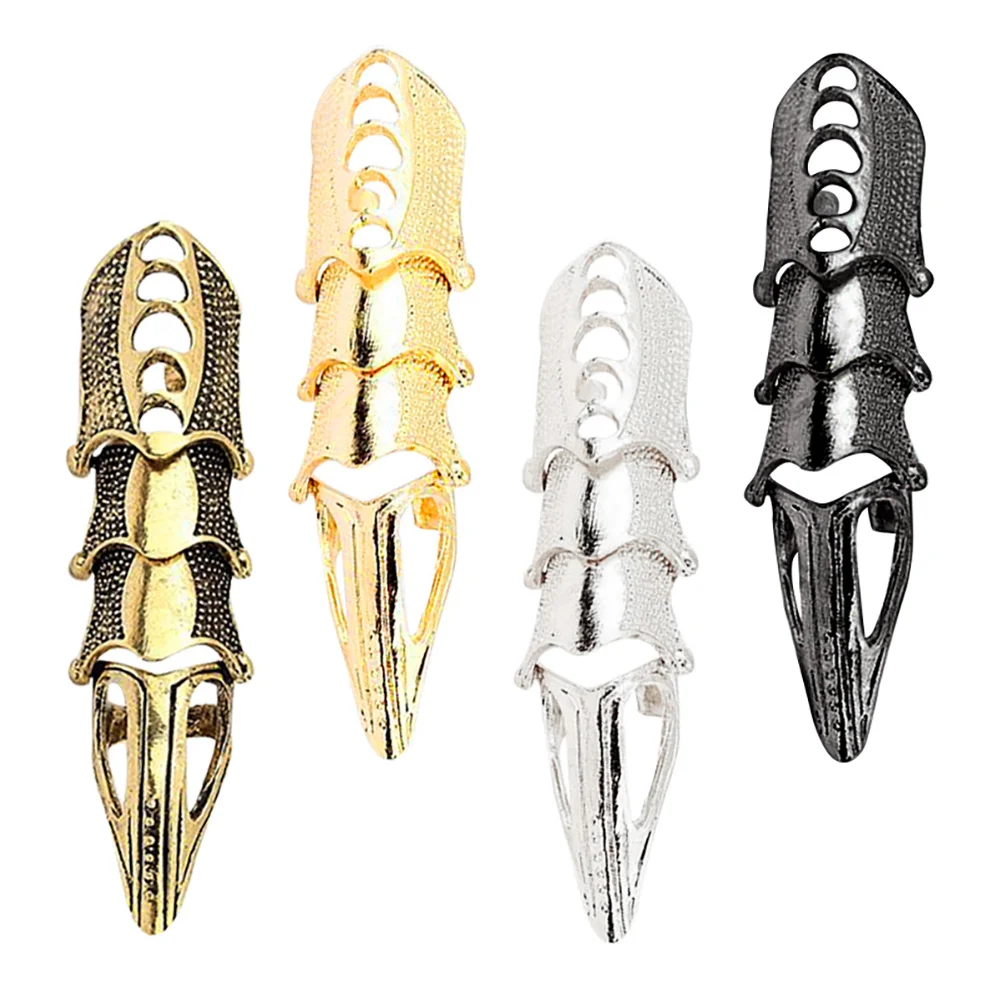 4 Pcs Rings Stylish Gothic Finger Joint Full Hand Punk Claw Jewellery Party Dance Cool Design Comfortable Wear
4 Pcs Rings Stylish Gothic Finger Joint Full Hand Punk Claw Jewellery Party Dance Cool Design Comfortable Wear