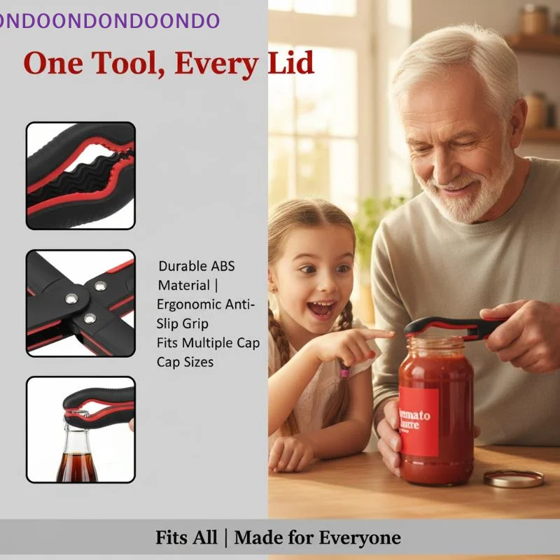 Ergonomic Can Opener 4 in 1 Bottle Jar Lid Remover Tool for Easy Use in Kitchen Cooking Outdoor Activities
Ergonomic Can Opener 4 in 1 Bottle Jar Lid Remover Tool for Easy Use in Kitchen Cooking Outdoor Activities