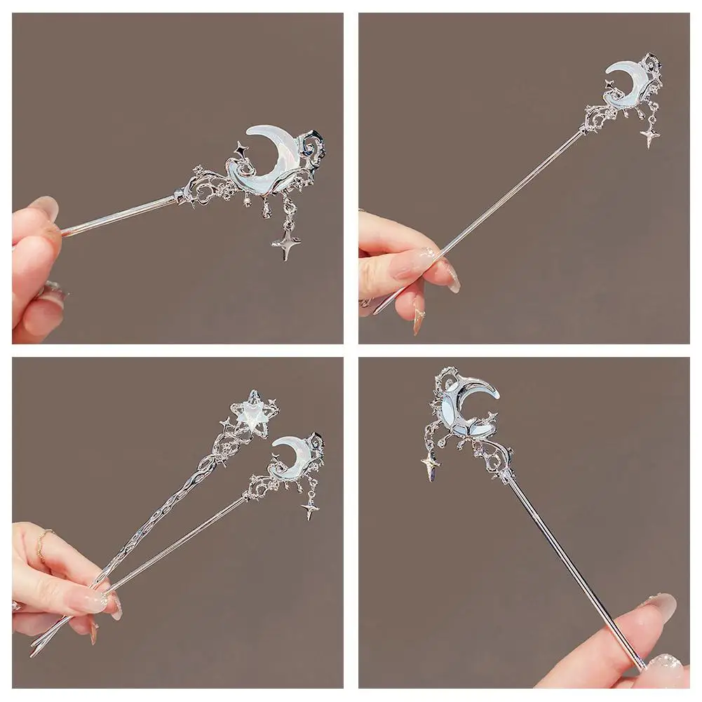 Vintage Moonstone Star Moon Hair Sticks for Women Chinese Style Cross Tassel Hairpin Disk Hair Chopsticks Hair Accessories S4I7
Vintage Moonstone Star Moon Hair Sticks for Women Chinese Style Cross Tassel Hairpin Disk Hair Chopsticks Hair Accessories S4I7