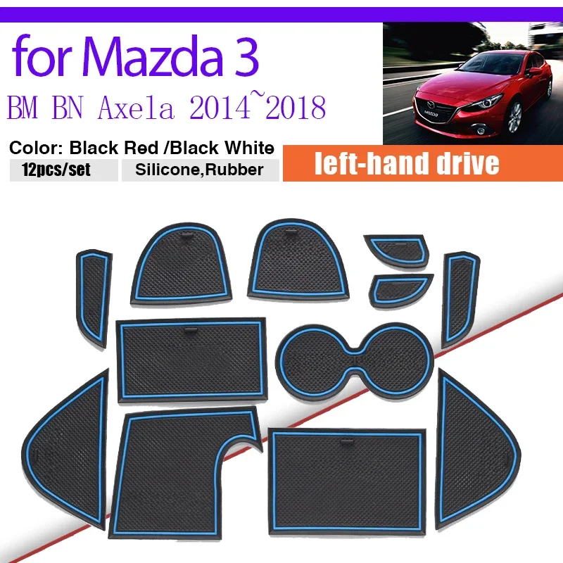 Rubber Dust-proof Mat for Mazda 3 Mazda3 BM BN Axela 2014~2018 Storage Anti-slip Door Groove Cup Pad Gate Slot Sticke Accessorie
Rubber Dust-proof Mat for Mazda 3 Mazda3 BM BN Axela 2014~2018 Storage Anti-slip Door Groove Cup Pad Gate Slot Sticke Accessorie
