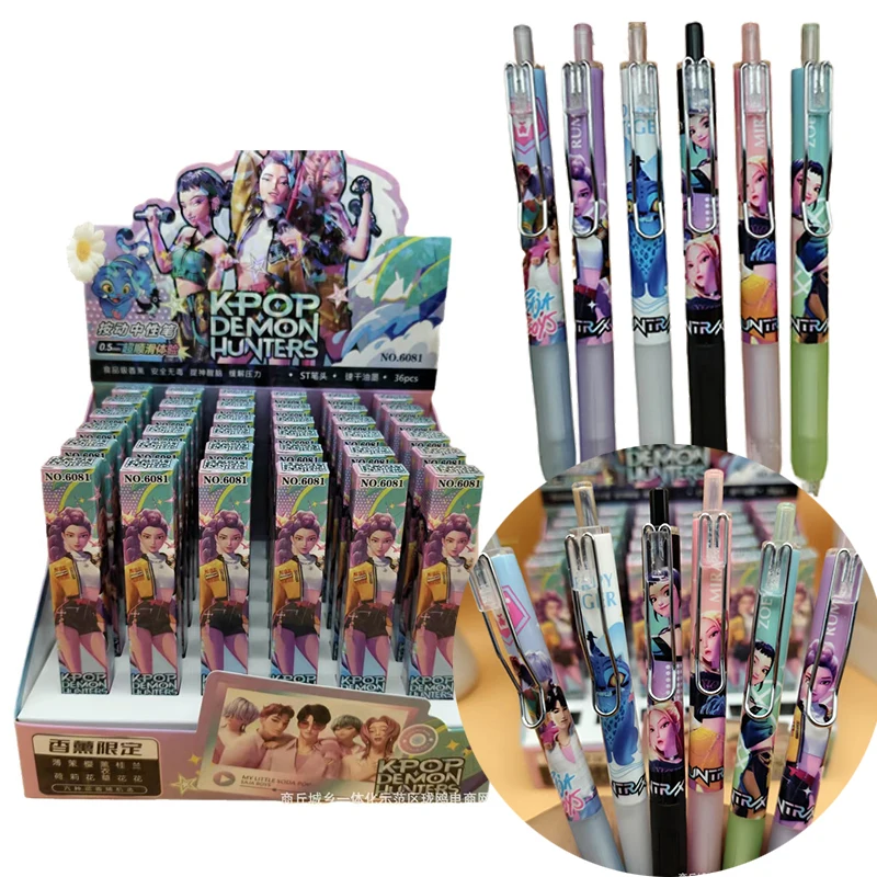 *KPop Гелевая ручка Demon Hunters Аниме 0,5 мм Шариковая ручка с черными чернилами Студенческая ручка для подписи Инструменты для письма Мультяшный пресс Нейтральные ручки
*KPop Гелевая ручка Demon Hunters Аниме 0,5 мм Шариковая ручка с черными чернилами Студенческая ручка для подписи Инструменты для письма Мультяшный пресс Нейтральные ручки