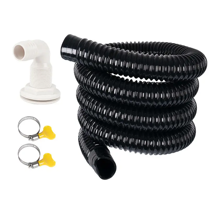 Marine Bilge Pump Hose Kit with Check Valve, Flexible Corrugated Drain Hose for Boat Water Discharge System
Marine Bilge Pump Hose Kit with Check Valve, Flexible Corrugated Drain Hose for Boat Water Discharge System