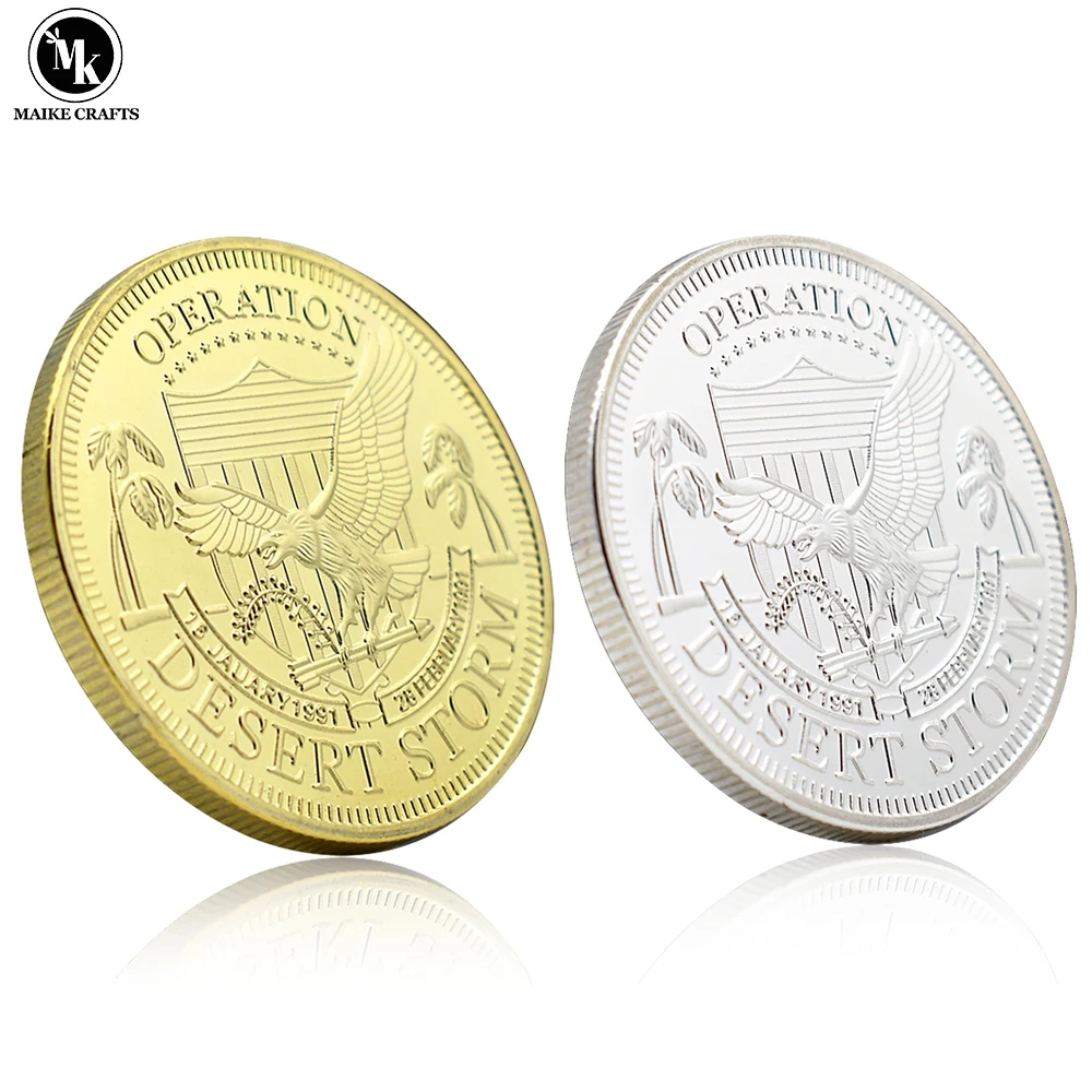 US Desert Storm Operation Commemorative Coin Metal Gold Plated Silver Challenge Coin Collectible Holiday Gifts
US Desert Storm Operation Commemorative Coin Metal Gold Plated Silver Challenge Coin Collectible Holiday Gifts