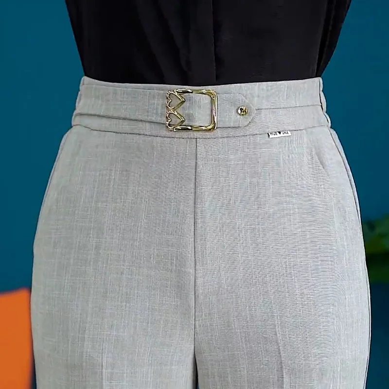 Slim Nine-Piece Pants for Women Summer Thin Chiffon Flared Pants High Waist Commute Style Korean Version Casual Pure Color
Slim Nine-Piece Pants for Women Summer Thin Chiffon Flared Pants High Waist Commute Style Korean Version Casual Pure Color