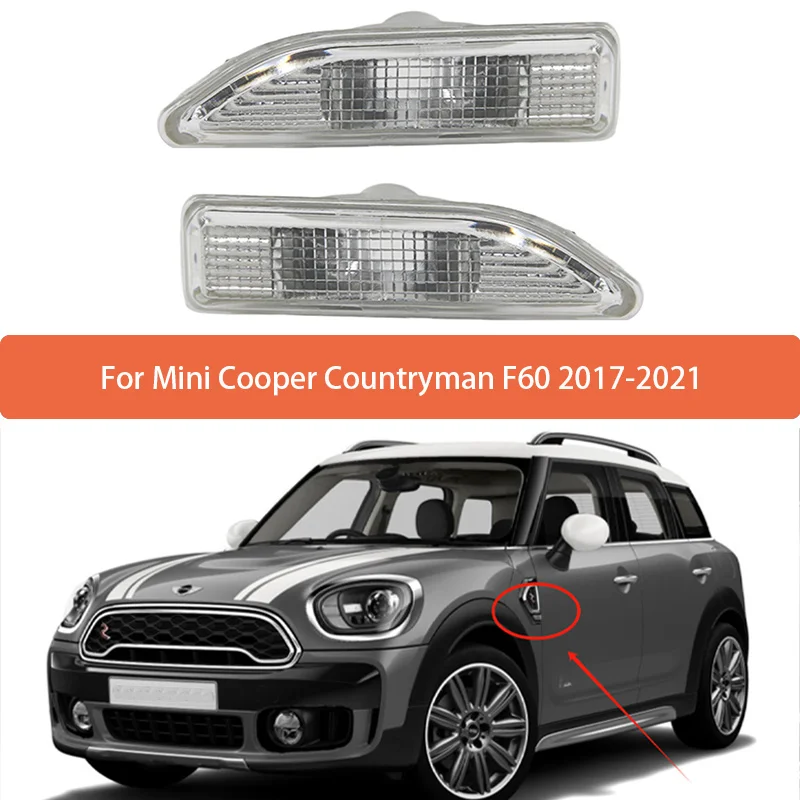 Pair Left&Right Side Marker Turn Signal Light Without Bulb For Mini Cooper Countryman F60 2017-2021 63137406369 63137406370
Pair Left&Right Side Marker Turn Signal Light Without Bulb For Mini Cooper Countryman F60 2017-2021 63137406369 63137406370